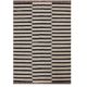 Handmade Black Synthetic Fibre Striped Carpet For Home